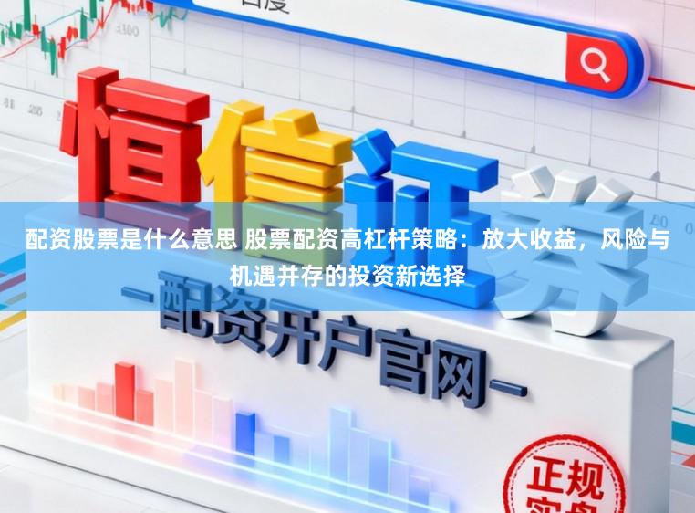 配资股票是什么意思 股票配资高杠杆策略：放大收益，风险与机遇并存的投资新选择
